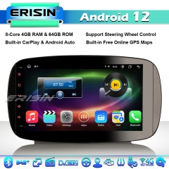 Erisin ES4829D 8 Android 9.0 Autoradio GPS 4G DAB Autoradio für Renault  Dacia Duster Logan Sandero Dokker Lodgy,Renault