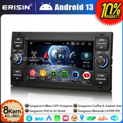 Erisin ES5766FB Android 13 DAB+ Car Stereo GPS Satnav Radio for Ford S/C-Max Focus Galaxy Kuga Connect Fiesta Transit BT 5.0 CarPlay WiFi DSP 4GB+64GB