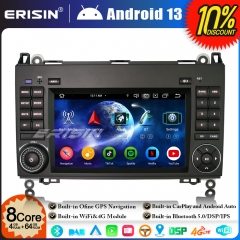 Erisin ES5772B 4G+64GB Android 13 Car Stereo GPS Satnav Radio for Mercedes A/B Class W169 W245 Sprinter Viano Vito VW Crafter BT 5.0 CarPlay WiFi DSP