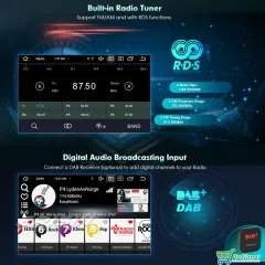 Erisin ES5767BN 8-Core 4GB+64GB DAB+ Android 14 Car Stereo Sat Nav GPS for BMW 3 Series E90 E91 E92 E93 CarPlay Android Auto BT DAB+ Canbus DSP WiFi