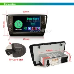 Erisin ES8527S Android 13 DAB+ Car Stereo GPS Radio for SKODA Octavia MK III 9" IPS BT 5.0 Wireless CarPlay Android Auto WiFi DVR 8-Core 4GB+64GB