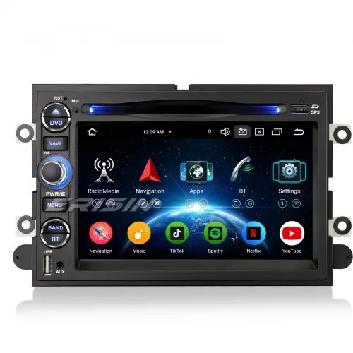Erisin ES6752FN 8-Core 4GB+64GB Android 14 Car Stereo GPS SatNav DVD Player for Ford F150 F250 F350 Explorer Fusion 7" BT 5.0 DAB+ CarPlay WiFi OBD2