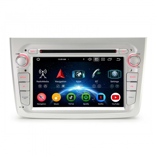 Erisin ES6530M 7" 8-Core Android 14 Car Stereo DVD GPS Sat Nav for Alfa Romeo Mito Touch Screen DAB+ Wireless CarPlay Android Auto DSP WiFi 4GB+64GB