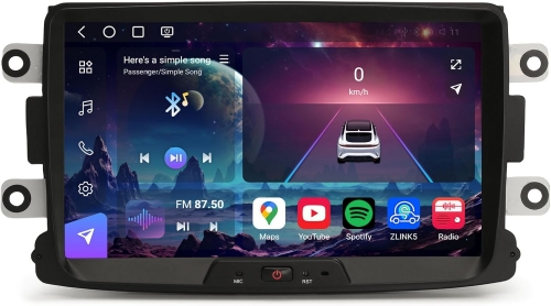 Erisin ES9029D 8" 8-Core 8GB+128GB Android 14 Car Stereo GPS Sat Nav for Renault Dacia Duster Logan Sandero Dokker Lodgy DAB+CarPlay Android Auto WiFi