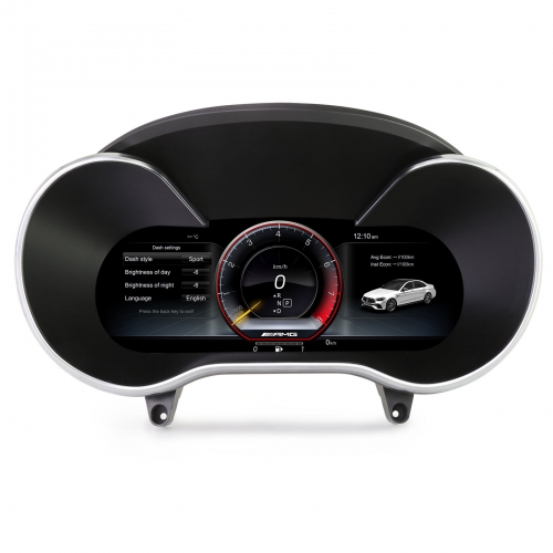 Erisin ES48C50T 12.3 Inch Car LCD Dashboard Digital Gauge Cluster Instrument for Mercedes Benz C CLASS W205 GLC CLASS X253 Support SWC HD LCD Screen