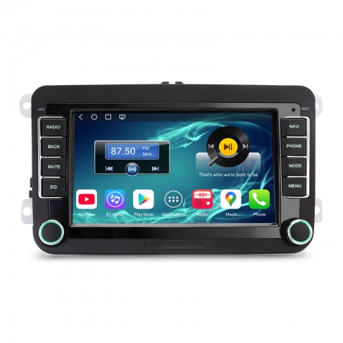Erisin Qualcomm ES6635V 64GB 7" 8-Core Android 14 Car Stereo GPS Sat Nav for VW Golf Mk5/6 Passat B6 Polo Skoda Touran Seat Skoda DAB+CarPlay DSP WiFi