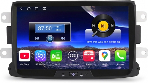 Erisin 8" Qualcomm ES6629D 4G+64GB 8-Core Android 14 Car Stereo Sat Nav for Renault Dacia Duster Sandero Dokker Logan Lodgy DAB+ CarPlay BT DSP WiFi