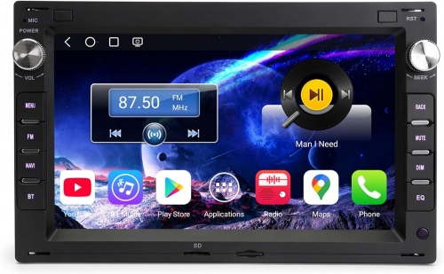 Erisin Qualcomm ES6609VB 4GB+64GB 7" 8-Core Android 14 Car Stereo Sat Nav for VW PASSAT B5 Polo Golf MK4 T5 Skoda Octavia DAB+ CarPlay BT DSP IPS WiFi