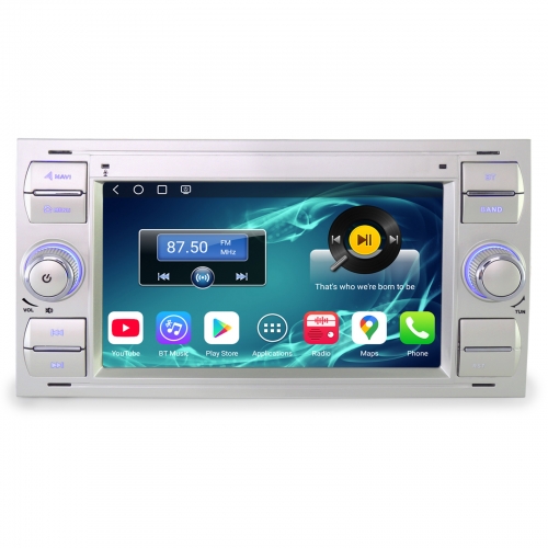 Erisin Qualcomm ES6666FS 64GB 7" 8-Core Android 14 Car Stereo Sat Nav for Ford C-Max S-Max Focus Galaxy Kuga Connect Fiesta Transit DAB+ CarPlay WiFi