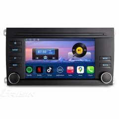 Erisin Qualcomm ES6614P 4GB+64GB 7" 8-Core Android 14 Car Stereo GPS Sat Nav for Porsche Cayenne DAB+ Wireless CarPlay Android Auto BT 5.1 DSP WiFi