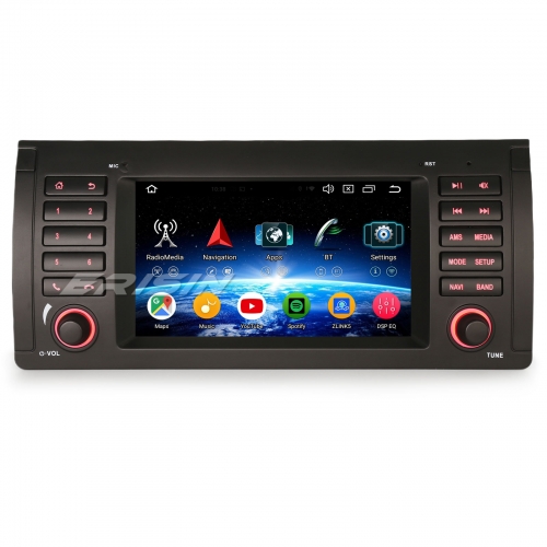 Erisin ES5553B Android 16 7 Inch 8-Core Car Stereo GPS Sat Nav Radio for BMW X5 E53 BT 5.0 DAB+Wireless CarPlay Android Auto DSP WiFi Canbus 4GB+64GB