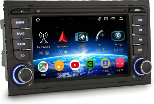 Erisin ES5574A 8-Core 4+64GB Android 16 Car Stereo GPS Satnav Radio for Audi A4 S4 RS4 Seat Exeo 7" Radio BT 5.0 CarPlay Android Auto WiFi DSP Canbus