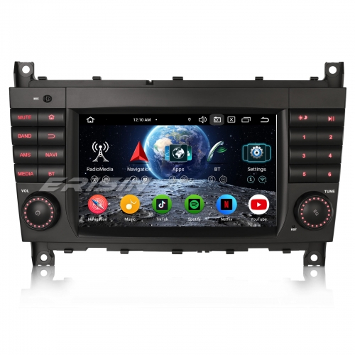 Erisin ES5569C Android 16 DAB+ Car Stereo GPS Satnav Radio for Mercedes Benz C/CLC/G Class W203 W463 BT 5.0 CarPlay WiFi DSP CANbus OBD2 USB 4GB+64GB