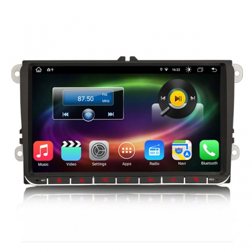 Erisin ES8891V 9" 8-Core Android 14 Car Stereo GPS Sat Nav for VW Golf Mk5/6 Polo Passat B6 Skoda Touran Seat DAB+ Wireless CarPlay DSP WIFI 4GB+64GB