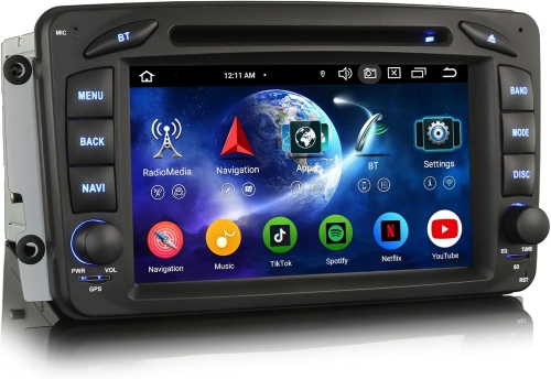Erisin ES6563C Android 16 DAB+ Car Stereo GPS DVD Player for Mercedes Benz A/C/G/CLK Class W209 W203 Viano Vito W463 BT 5.0 CarPlay WiFi CANbus 64GB