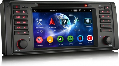 Erisin ES6539B Android 16 DAB+ Car Stereo GPS Sat Nav DVD Player for BMW 5 Series E39 M5  BT 5.0 CarPlay AWiFi Android Auto CANbus 8-Core 4GB+64GB