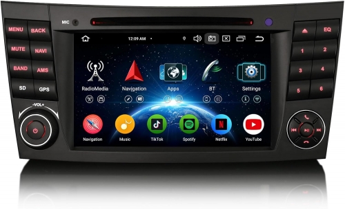 Erisin ES6581E 8-Core 64GB Android 16 Car Stereo GPS SatNav DVD Player for Mercedes Benz E/CLS Class W211 W219  BT 5.0 DAB+Wireless CarPlay DSP WiFi