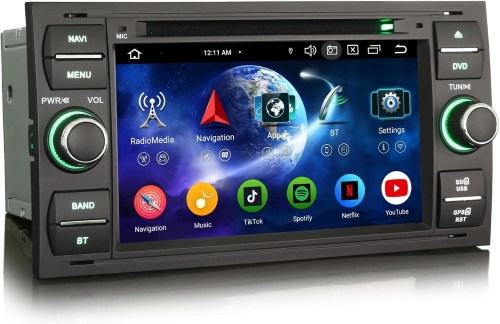 Erisin ES6566FB Android 16 DAB+ Car Stereo GPS Satnav Radio for Ford S/C-Max Focus Galaxy Kuga Connect Fiesta Transit BT 5.0 CarPlay WiFi DSP 4GB+64GB