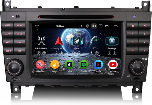 Erisin ES6569C Android 16 DAB+ Car Stereo GPS Satnav Radio for Mercedes Benz C/CLC/G Class W203 W463 BT 5.0 CarPlay WiFi DSP CANbus OBD2 USB 4GB+64GB