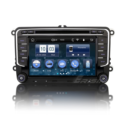 Erisin ES634V Car Stereo for VW Crafter Amarok Caddy Polo 6R ŠKODA Yeti Transporter T6, 7" DVD Player GPS Sat Nav CarPlay Android Auto BT iDrive DAB+