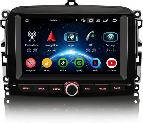 Erisin ES6554L Android 16 DAB+ Car Stereo GPS Satnav Radio for Fiat 500L 2012-2016 7" BT 5.0 Wireless CarPlay Android Auto WiFi 4G DSP 8-Core 4GB+64GB