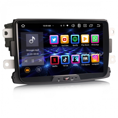 Erisin ES8529D Android 14 DAB+ Car Stereo GPS Radio for Renault Dacia Duster Sandero Dokker Support Bluetooth 5.0 CarPlay Android Auto WiFi 4GB+64GB