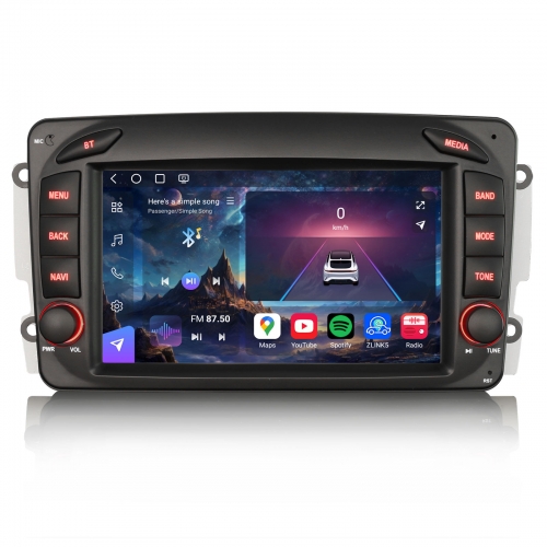 Erisin ES9053B 7" 8-Core 8GB+128GB Android 16 Car Stereo SatNav GPS for BMW X5 E53, Support Bluetooth DAB+ USB CarPlay Android Auto WiFi 4G Canbus SWC