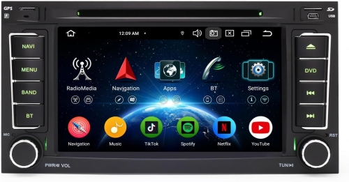 Erisin ES6556T 8-Core 4GB+64GB Android 16 Car Stereo GPS SatNav Radio for VW TOUAREG 2004-2010, 7" Car DVD Player with DAB+ CarPlay Bluetooth Wifi DSP