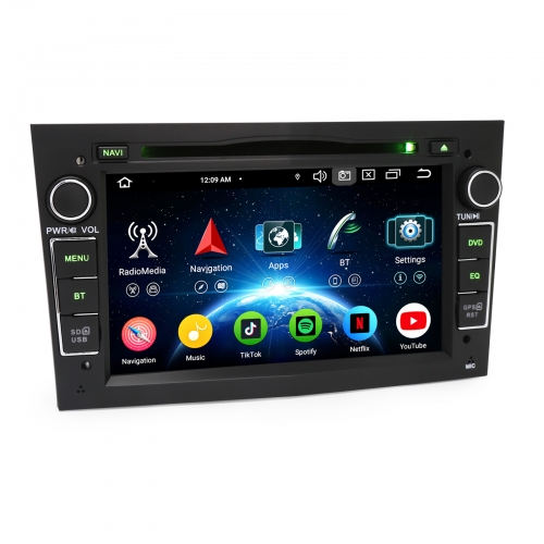 Erisin ES6560PB 8-Core Android 16 Car Stereo GPS SatNav for Opel VAUXHALL Corsa D/C Antara Astra Vectra Meriva Signum DAB+ CarPlay WiFi 4GB+64GB Black