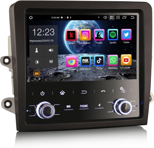 Erisin ES8559C Android 16 8-Core Car Stereo GPS Sat Nav for Porsche Cayman Boxster 718 911 DAB+ Radio 4GB+64GB Bluetooth 5.0 CarPlay 4G WiFi OBD2 USB
