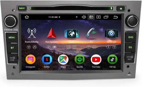 Erisin ES9160PG 8-Core 8GB+128GB Android 16 Radio Coche Bluetooth para Opel Antara Astra Corsa C/D Meriva IPS DVD CarPlay Android Auto DSP WiFi DAB+