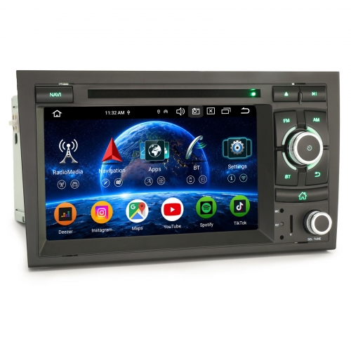 Erisin ES9128A 8-Core 8GB+128GB Android 16 Radio Coche Bluetooth para Audi A4 S4 RS4 8E B9 B7 Seat Exeo IPS DVD CarPlay Android Auto DSP WiFi DAB+