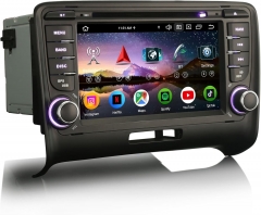 Erisin ES9177A 8-Core 8GB+128GB Android 16 Car Stereo GPS Sat Nav for Audi TT MK2 8J, 7" Car CD Player DAB+ CarPlay Android Auto Bluetooth Wifi 4G IPS