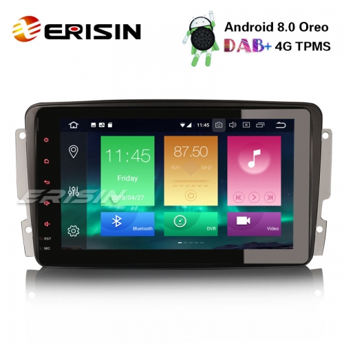 Erisin ES7489C 8" Android 8.0 Autoradio GPS DAB + 4G Radio für Mercedes Benz W203 W209 Vito Viano