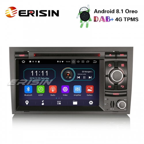 Erisin ES3974A 7" Android 8.1 Car Stereo GPS DAB+ CD Wifi 4G DVR SD for AUDI A4 S4 RS4 B9 B7 SEAT EXEO