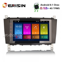 Erisin ES2883C 8" Autoradio DAB+ Android 8.1 GPS TPMS Wifi DVB-T2 4G for Mercedes C/CLK/CLC Klasse W203 W209