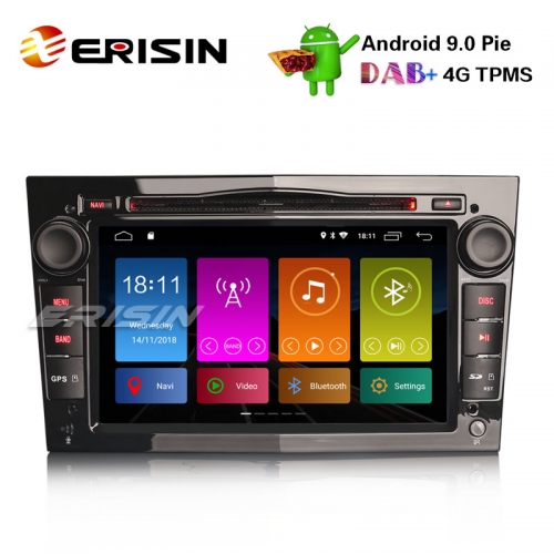 Erisin ES2960PB 7" Android 9.0 DAB+ GPS Autoradio Opel Astra Corsa Vectra Zafira Antara Vivaro Navi