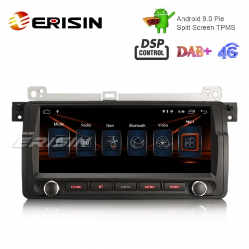 Erisin ES2906B 8.8" HD Android 9.0 Car Stereo GPS Sat Nav DAB+ DSP for BMW 3er E46 318 M3 Rover75 MG ZT