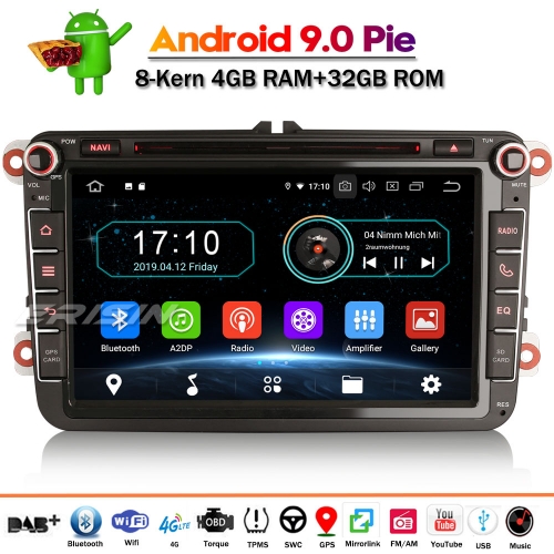 ES8985V 8" Android 9.0 DAB+ Car Stereo Sat Nav OPS for VW Golf 5/6 Passat Tiguan Caddy Polo Seat