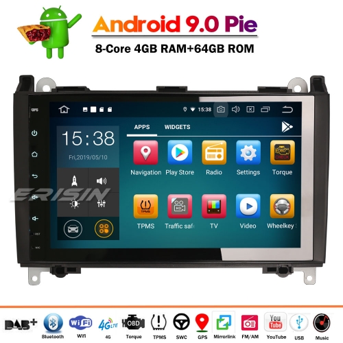 Erisin ES7901B 9" Android 9.0 Autoradio Mercedes Benz A/B Class Sprinter Viano Vito DAB+ GPS