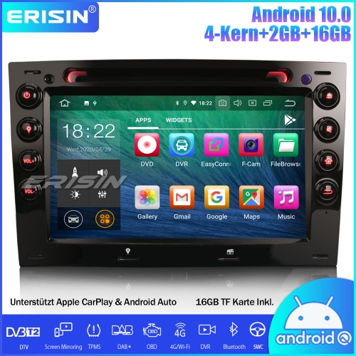 Erisin ES5113M Android 10.0 Autoradio GPS DAB + DVB-T2 CarPlay Wifi 4G DVD OBD CD Canbus SWC für Renault Megane