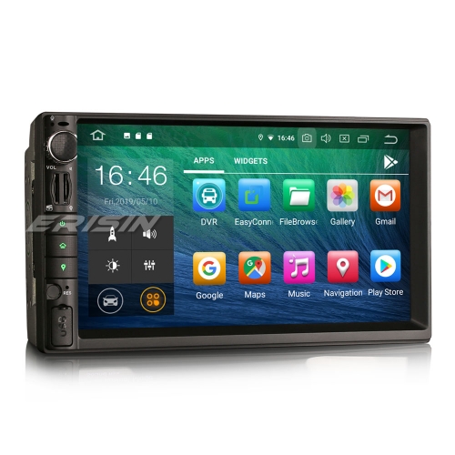 Erisin ES8049U 7" IPS Double Din Android 9.0 Car Stereo GPS Satnav WiFi TPMS DAB+DVR DTV-IN OBD2