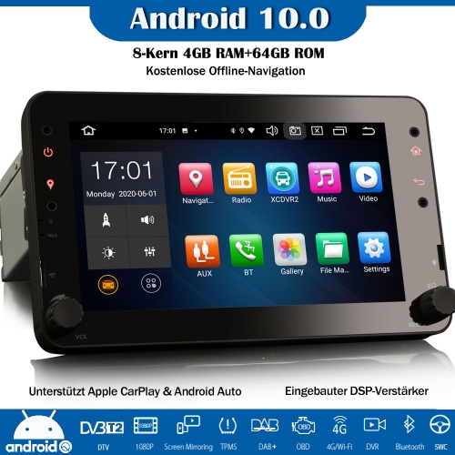 Erisin ES8120R 8-Core Android 10.0 DAB+DSP Car Stereo CarPlay Sat Nav OBD GPS SWC Bluetooth CD For Alfa Romeo Brera Spider 159 Sportwagon