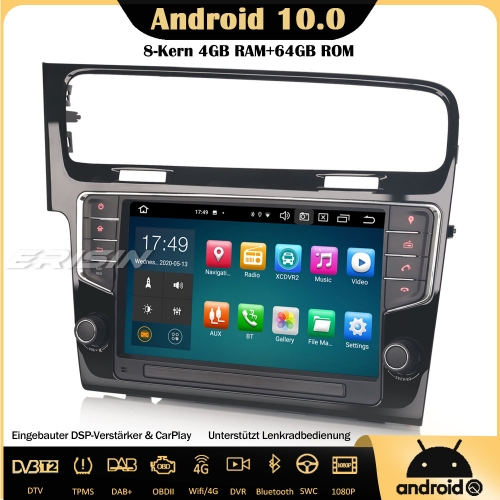 Erisin 9" ES8111G 8-Core Android 10.0 DAB+DSP Car Stereo CarPlay Sat Nav OBD GPS SWC TPMS RDS DVR Bluetooth For VW Golf VII 7