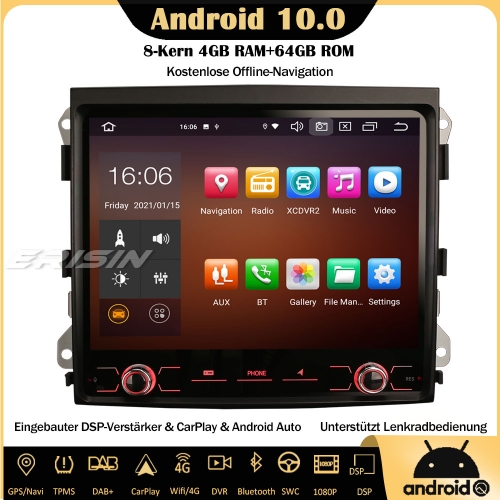 Erisin ES8142C 8-Core Android 10.0 Car Stereo CarPlay DSP Sat Nav DAB + IPS 4G WiFi DVBT2 TPMS BT OBD2 for PORSCHE CAYENNE