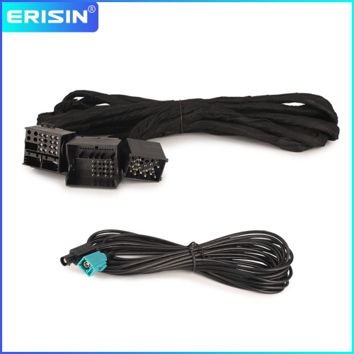 Erisin BM6M 6M Strom & Radio Verlängerungskabel für BMW 3er 5er E46 E39 E53 X5 M3 M5 Autoradio