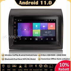 Erisin ES8974D 8-Core Android 11 Car Stereo Sat Nav for Fiat Ducato Citroen Jumper Peugeot Boxer CarPlay WiFi DAB+ Bluetooth OBD2 Android Auto Canbus 