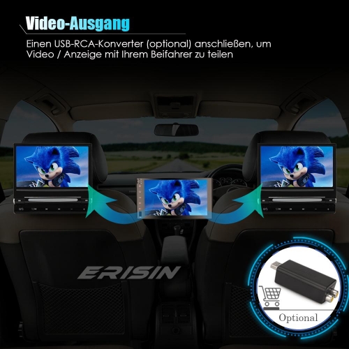 Erisin ES8129D 8-Kern Android 10.0 DAB+DSP Autoradio CarPlay OBD GPS SWC Für Renault Dacia