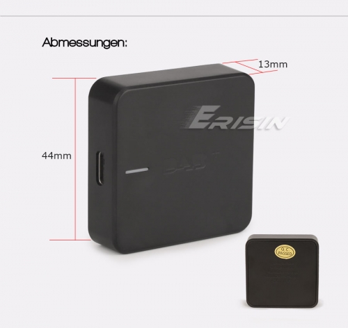 Erisin ES354 DAB Plus Radio Adapter Digital Radio Tuner Box mit MCX Antenne  Verstärker DAB Antenne für Android 9.0/10.0/11.0 oder höher Autoradio USB