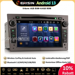 Erisin ES8560PG 7 Inch Android 13 Autoradio GPS Navigation CD DVD For Opel Astra Zafira Signum Corsa C/D Meriva Antara CarPlay Android Auto DAB+